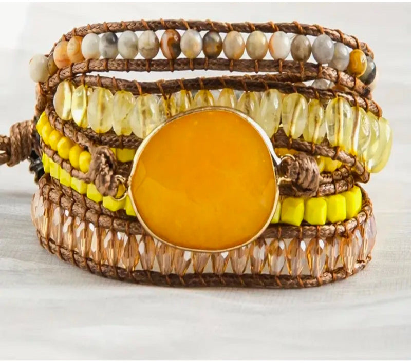 Bracelet citrine long