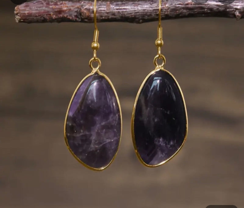 Boucles d'oreilles améthyste
