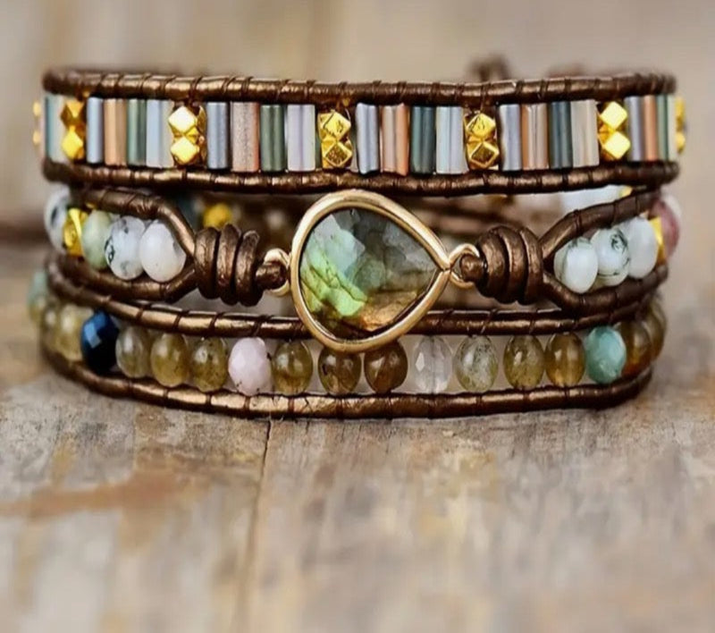 Bracelet labradorite court
