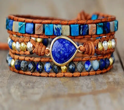 Bracelet lapis lazuli court