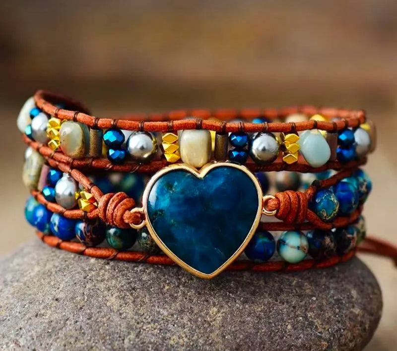 Bracelet lapis lazuli court